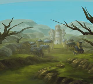 Painting of the Town of BattleOn