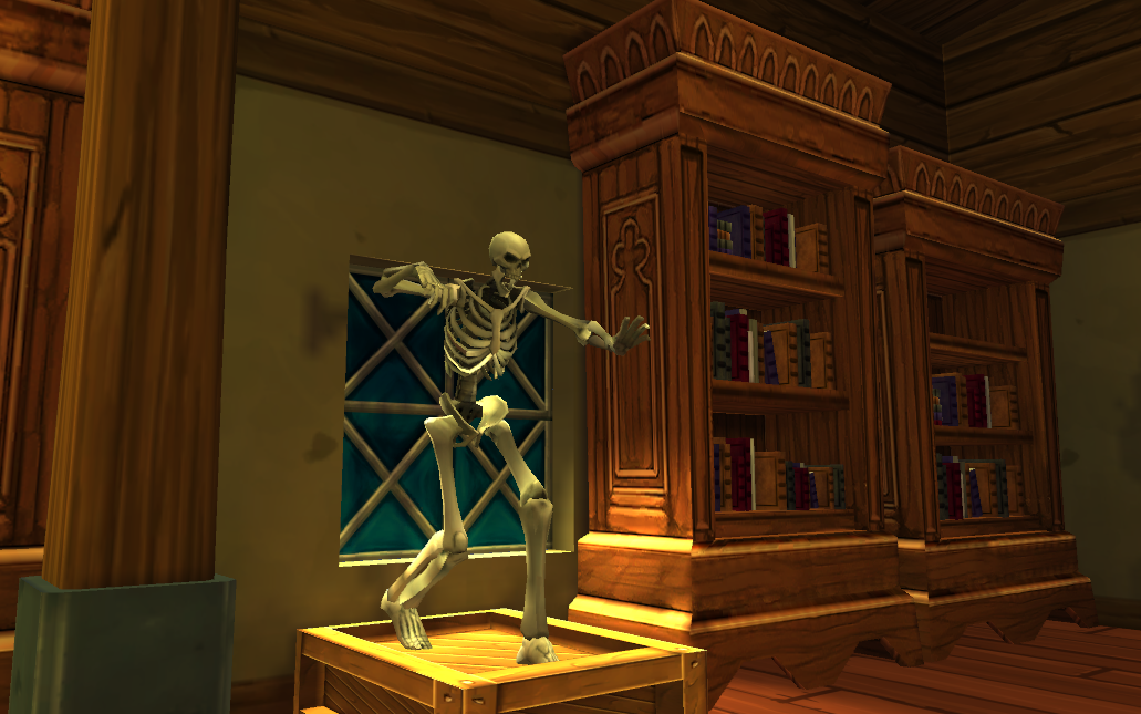 Strange Skeleton in Warlic's Magic shop