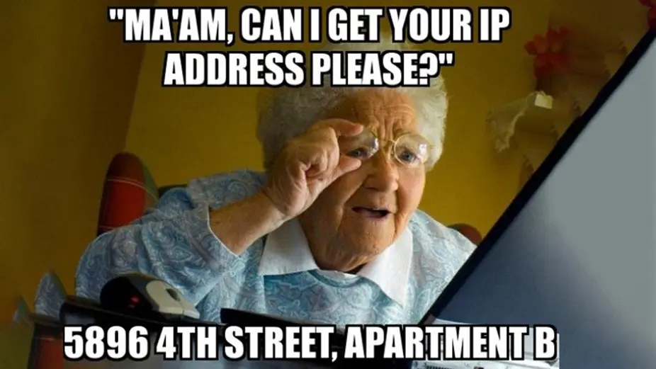 Ma'am, can I get an address please?"