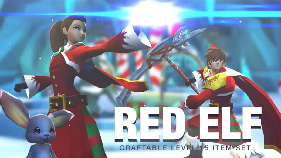 Red Elf - Craftable AdventureQuest 3D Item Frostval Set