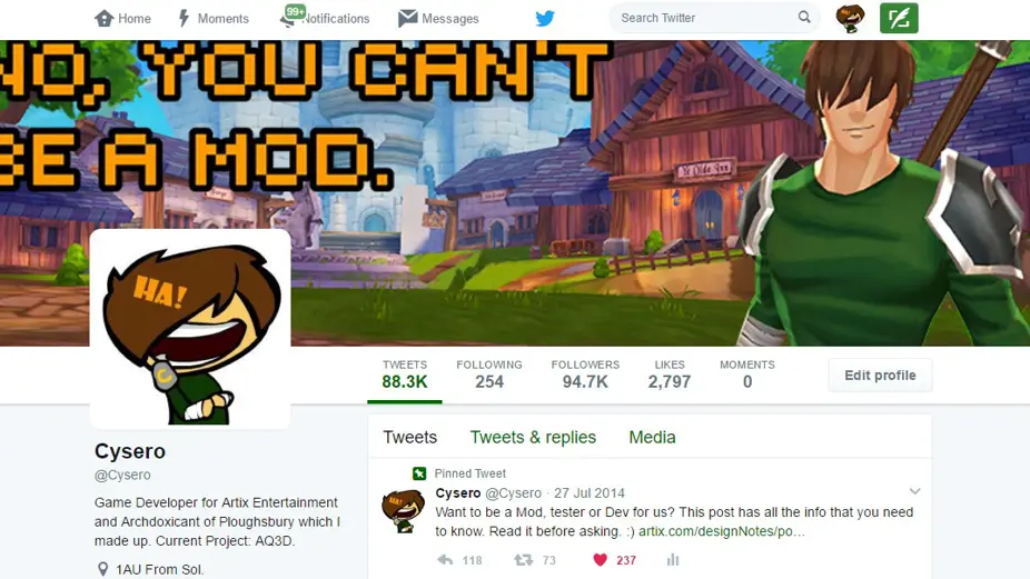 Cysero Twitter