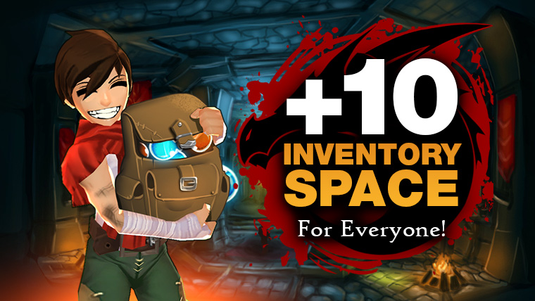 You just got +10 Inventory Spaces!