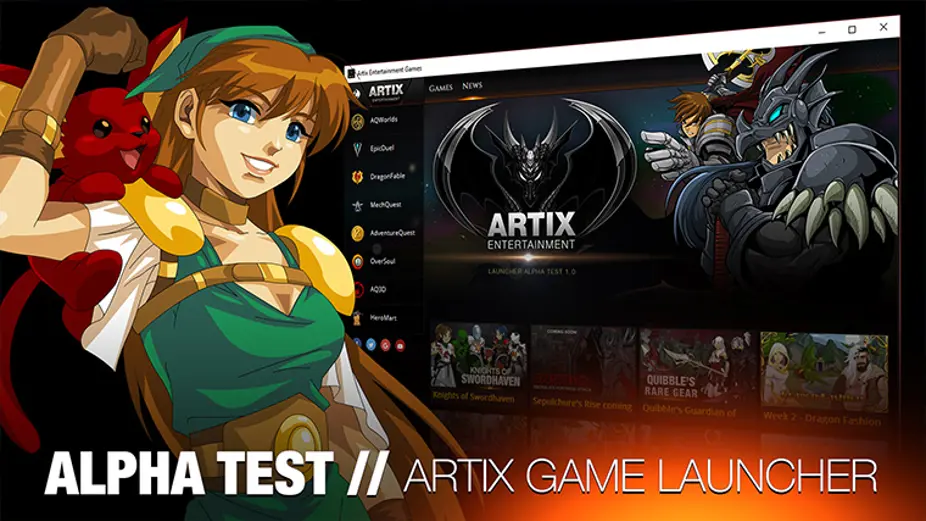 Artix Game Launcher Alpha Test News