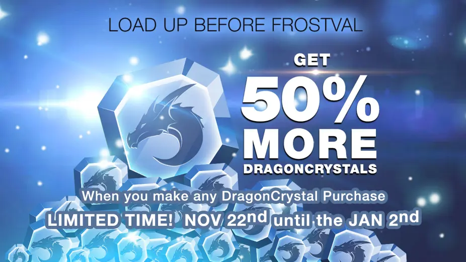 50% more DragonCrystals