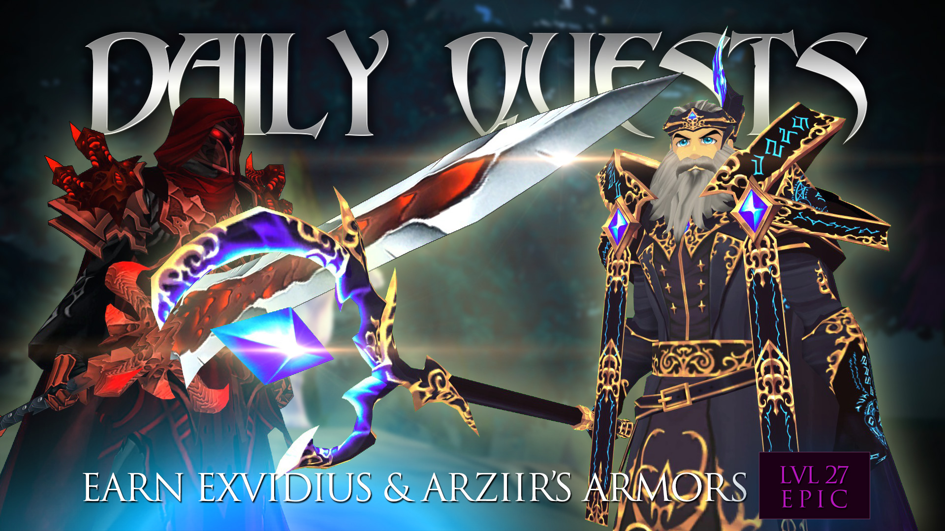 Earn the Archmage's and Exvidius' armors! (Level 27 Epic)