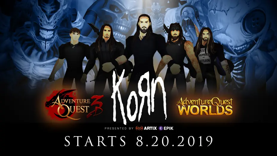 Korn video game battle concert in AdventureQuest 3D
