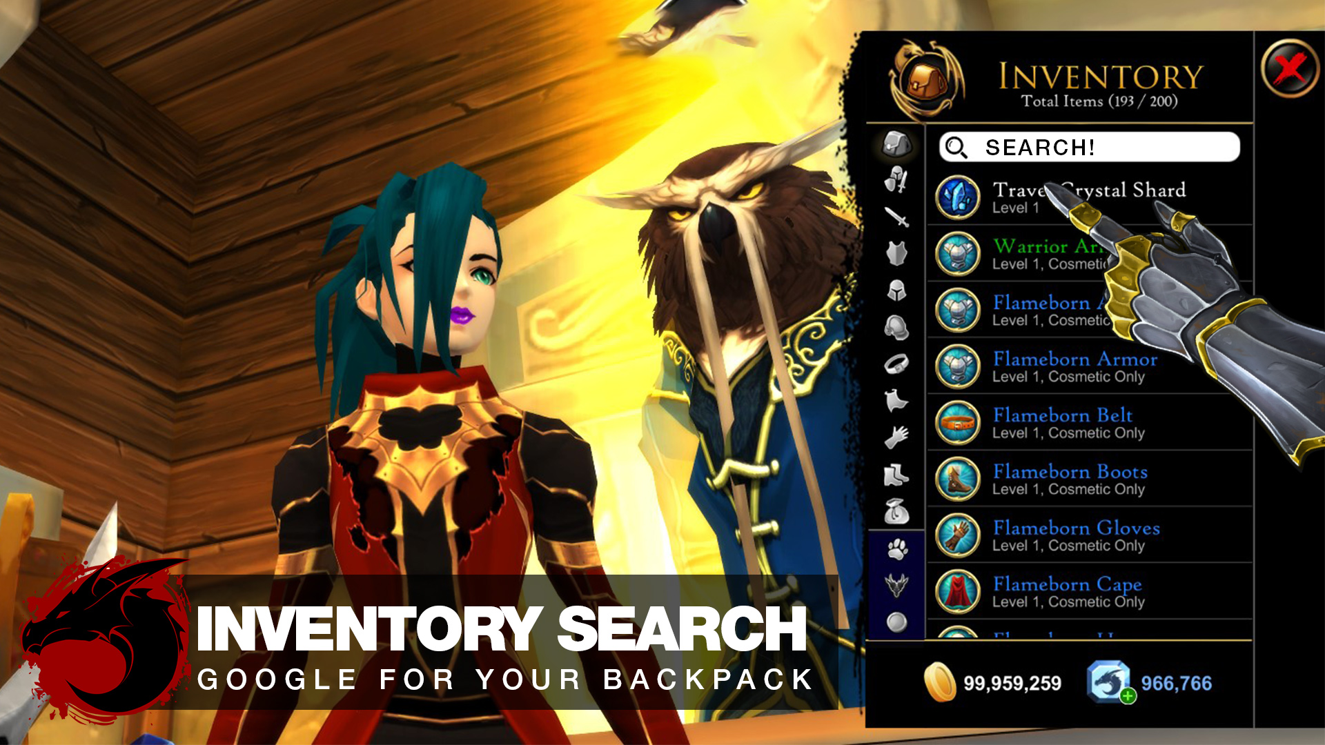 Inventory & Bank Search!