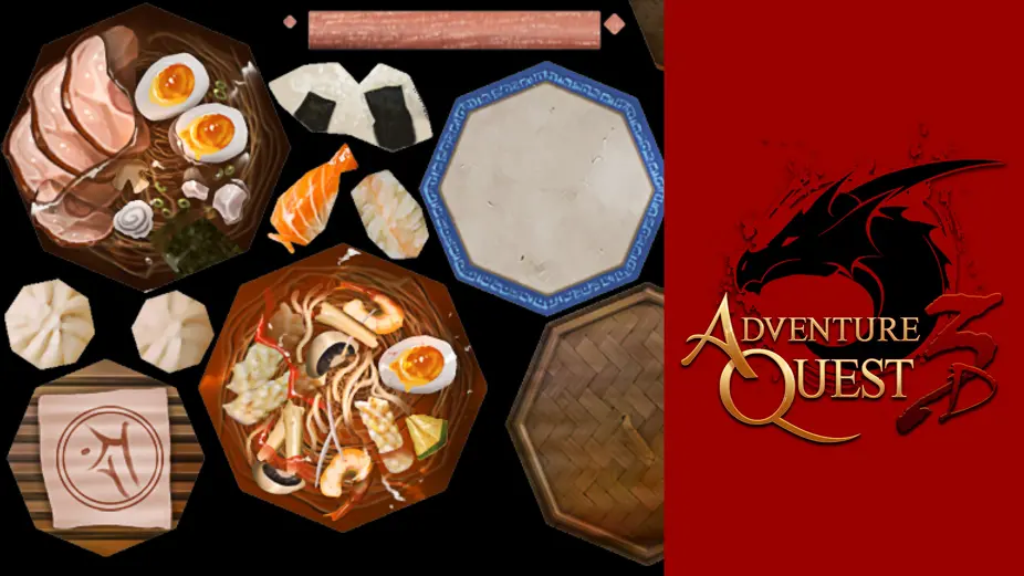 3D food for AdventureQuest 3D