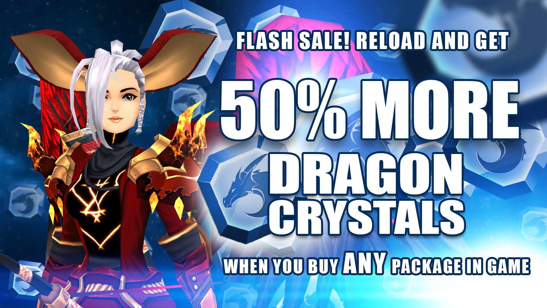 Flash Sale! Get 50% MORE DragonCrystals
