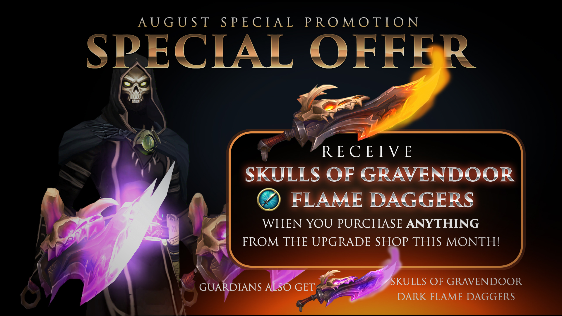 August 2022 Special Offer: Skulls of Gravendoor Flame Daggers