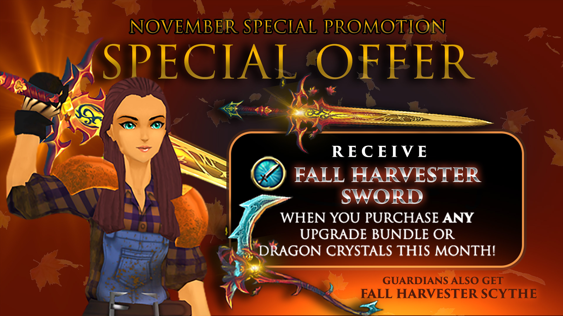 November 2022 Special Promotion: Fall Harvester Sword