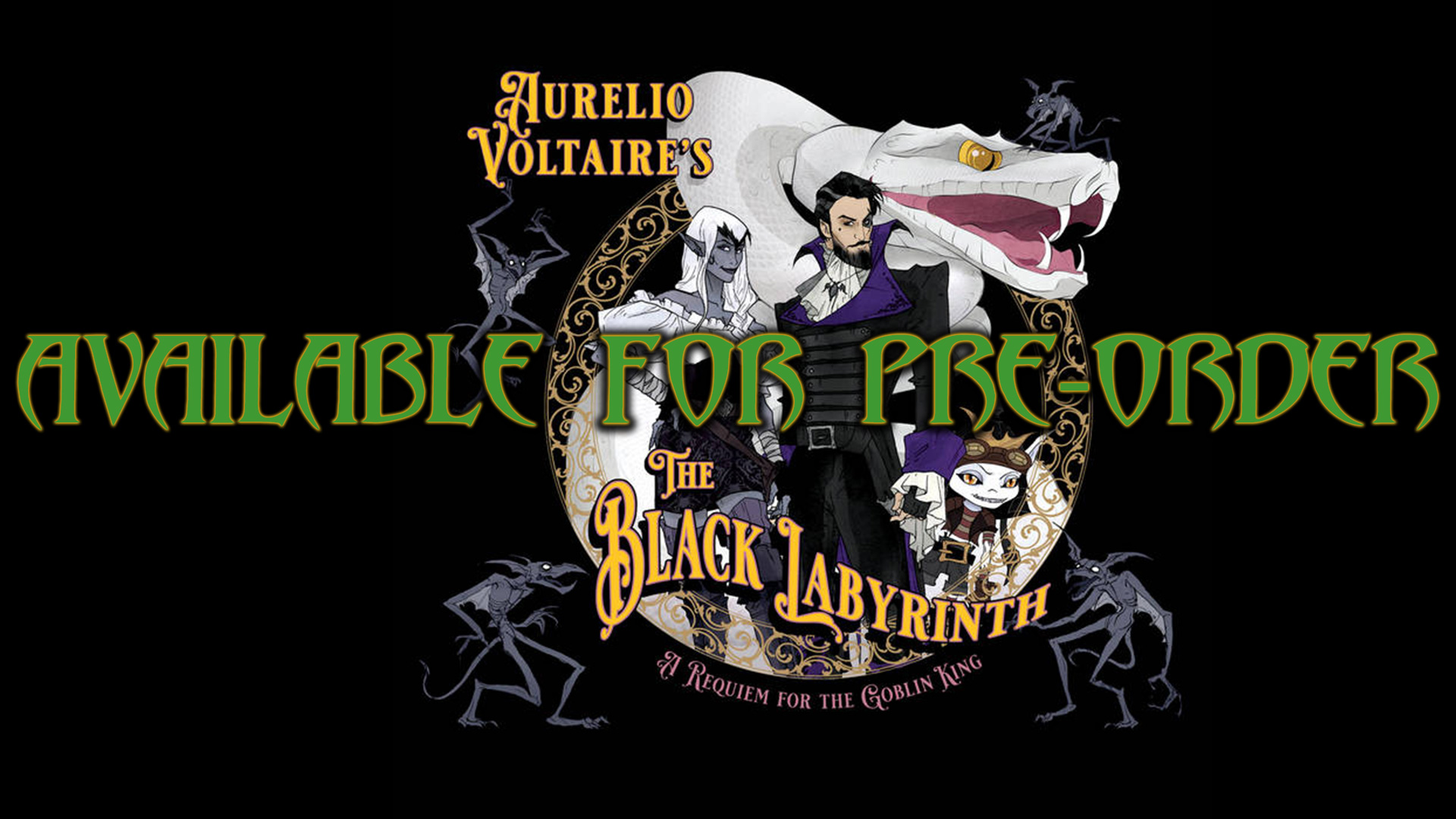 Pre-Order Aurelio Voltaire’s “The Black Labyrinth”