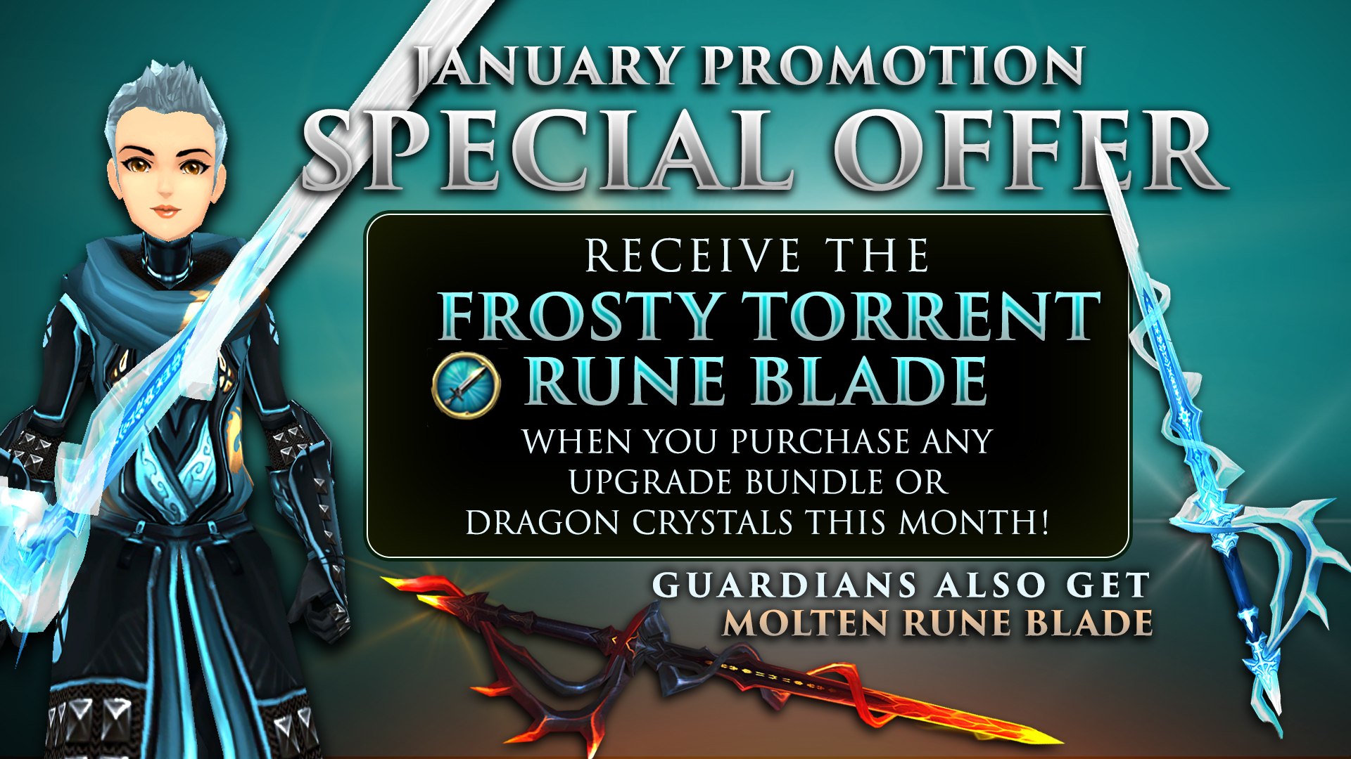 January Promo 2024: Frosty Torrent Rune Blade