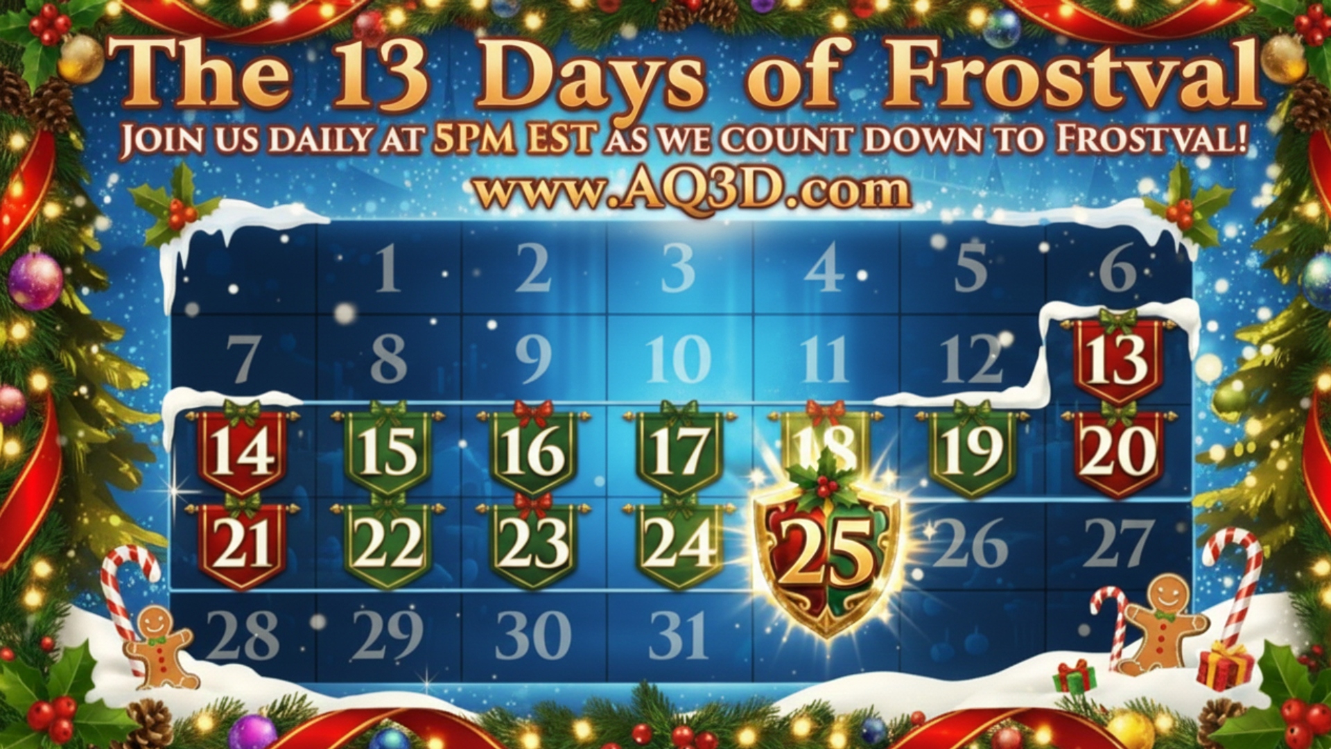 🎁 13 Days of Frostval Live Events 🎄